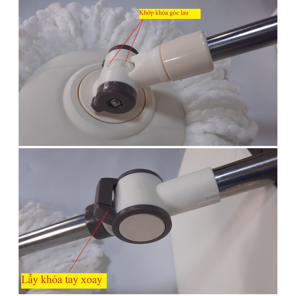 Bộ Cây Lau Nhà Lock&Lock Chính hãng Dual Bucket ETM478