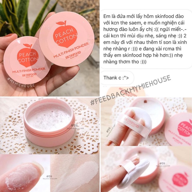 PHẤN PHỦ ĐÀO KIỀM DẦU SKINFOOD PEACH COTTON | BigBuy360 - bigbuy360.vn