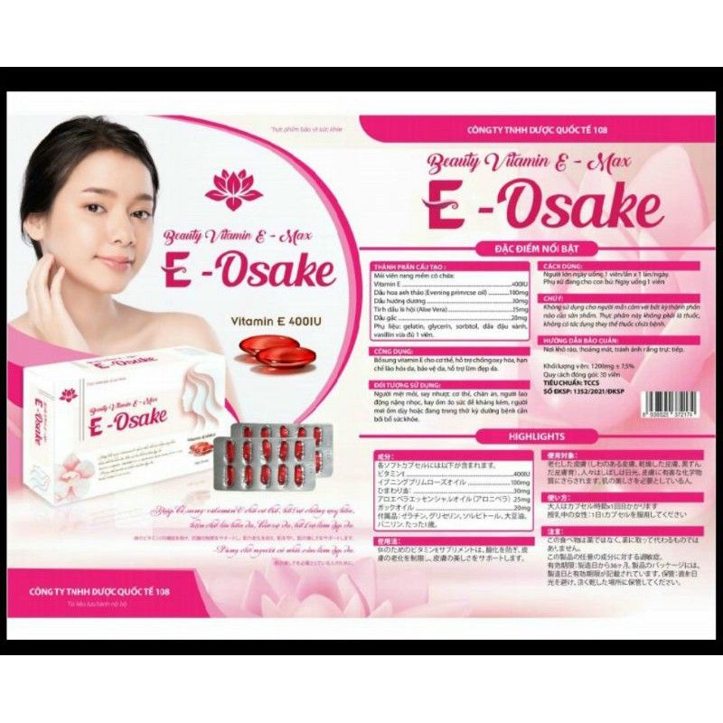 Ecap , E-Osake vitamin E tự nhiên nguồn gốc nhật bản