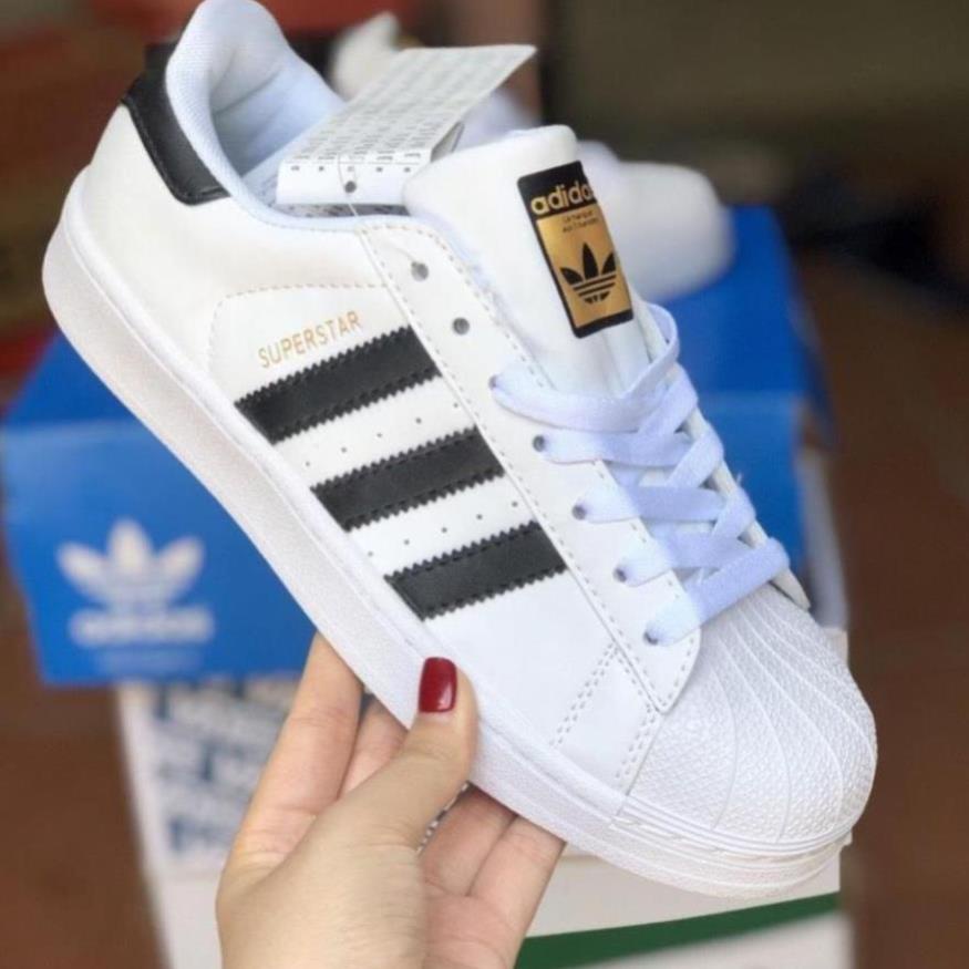 Giày Thể Thao 𝓪𝓭𝓲𝓭𝓪𝓼 𝓢𝓾𝓹𝓮𝓻𝓼𝓽𝓪𝓻 Trắng 3 Sọc nam nữ hàng cao cấp full box bill a 👌