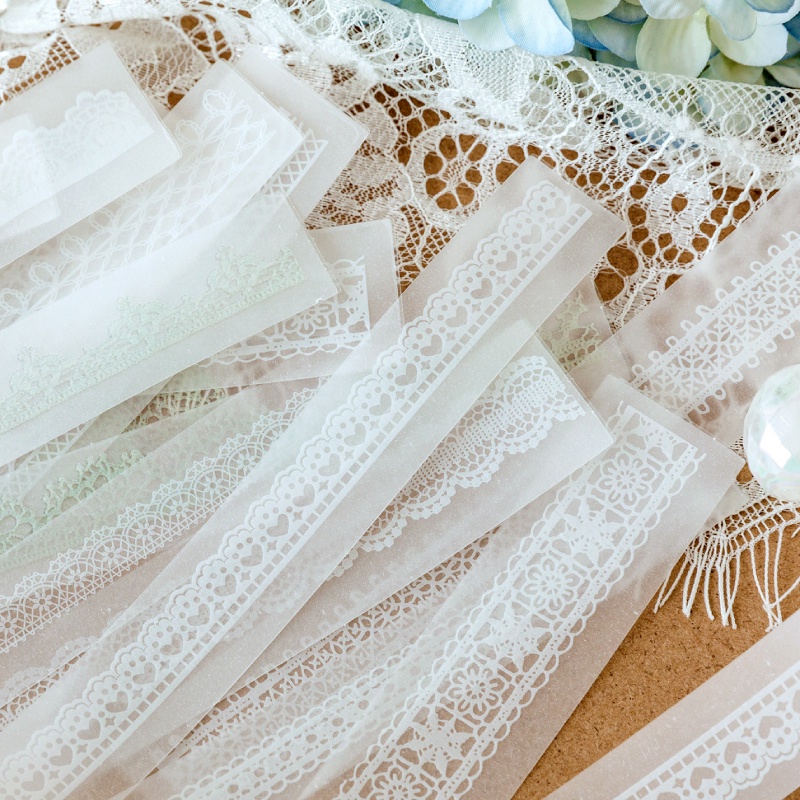 Set 30 Miếng Dán Trong Suốt Dùng Trang Trí Sổ Tay/ Đồ Thủ Công DIY