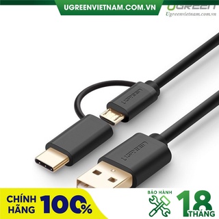 Cáp usb 2.0 to micro usb và type-c chính hãng ugreen