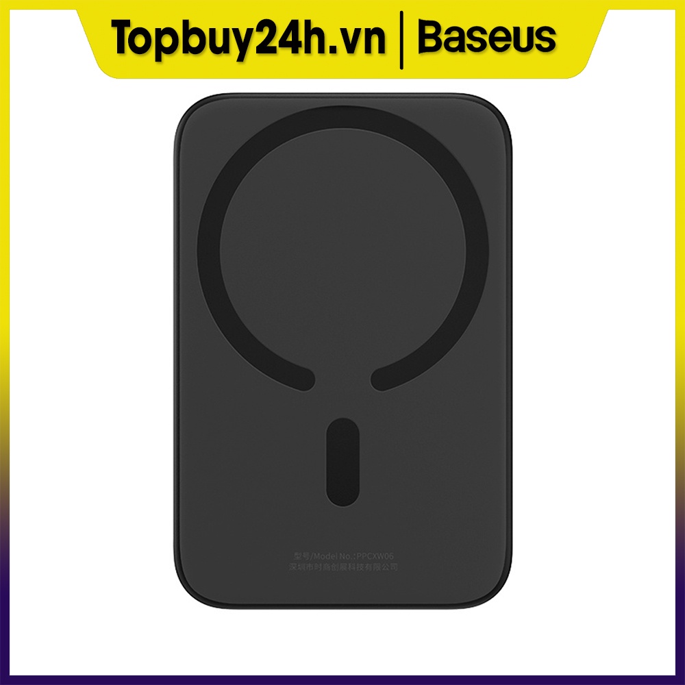 Pin Dự Phòng Không Dây Baseus Magnetic Wireless Charging Power bank 6000mAh 20W Topbuy24h