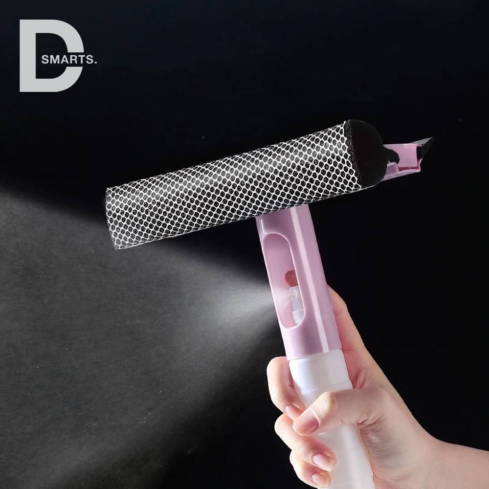 Cây lau kính thông minh kèm gạt nước tích hợp bình xịt dung dịch làm sáng bóng sạch sẽ