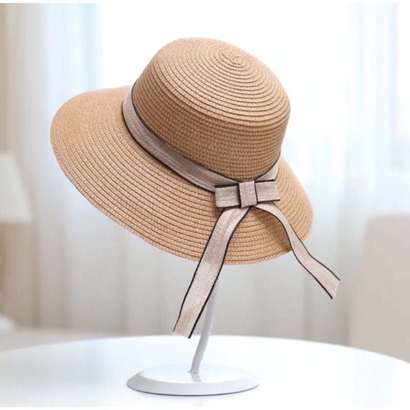 Mũ Cói pilu Đi Biển gắn ruy băng 1 giao mẫu ngẫu nhiên