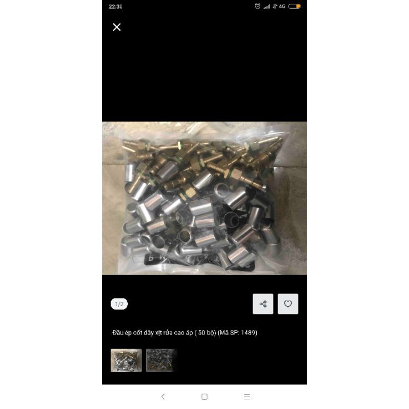 đầu ép cos dây rửa xe ( 50 bộ)