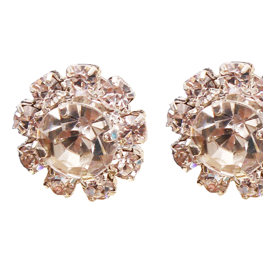 Khuyên tai họa tiết hoa đính đá thời trang cho nữ