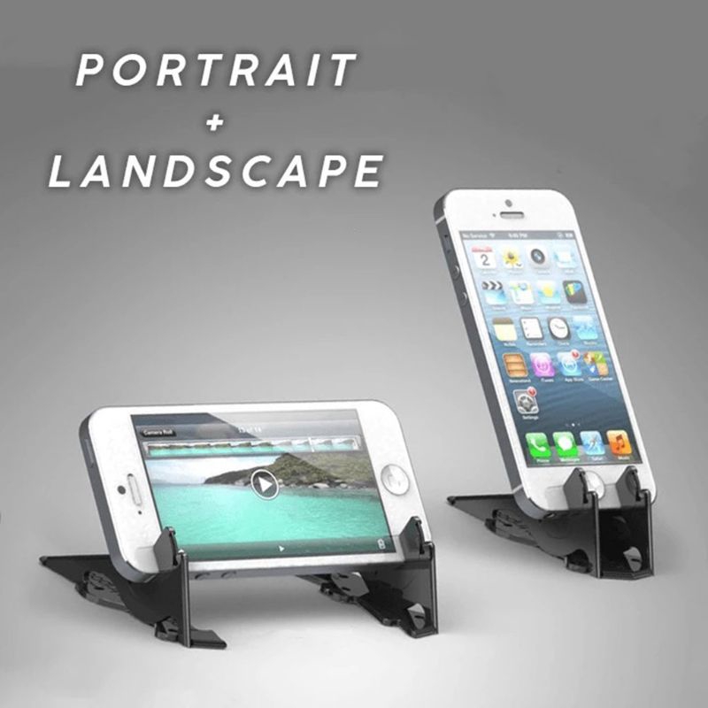 HAHA*Portable Foldable Mobile Phone Holder Card Type Rotation