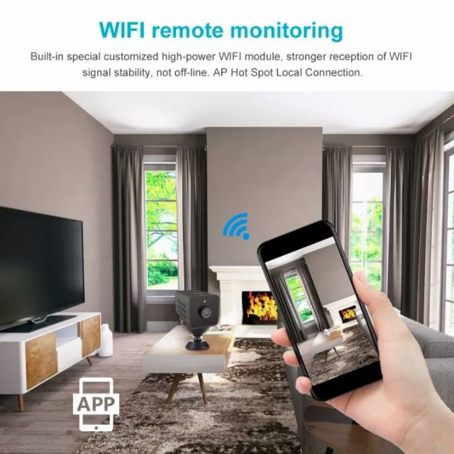 Camera mini IP WiFi siêu nhỏ pin sạc Full HD 1080P không dây an ninh, giám sát hồng ngoại ban đêm WJ11 | BigBuy360 - bigbuy360.vn