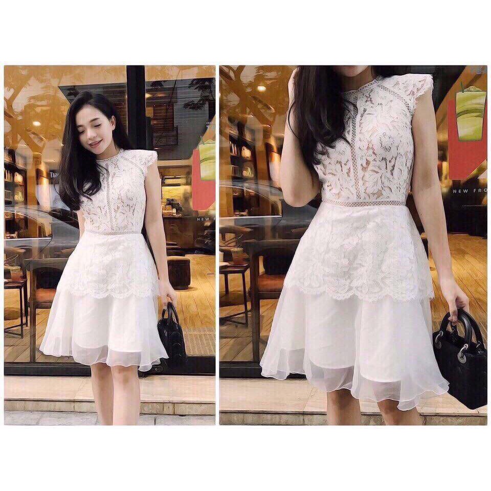 Đầm ren dự tiệc, đầm xòe đi đám cưới công chúa siêu xinh sang chảnh