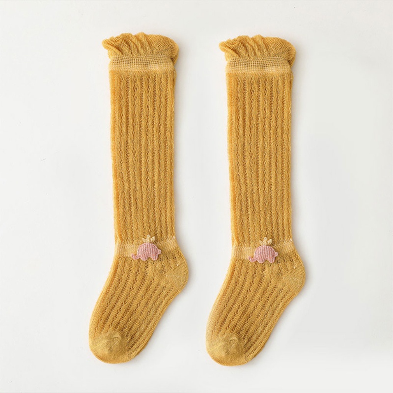 Vớ Cotton Lưới Cao Tới Gối Siêu Mỏng Thoáng Khí Chống Trượt Thời Trang Mùa Hè Cho Bé Sơ Sinh