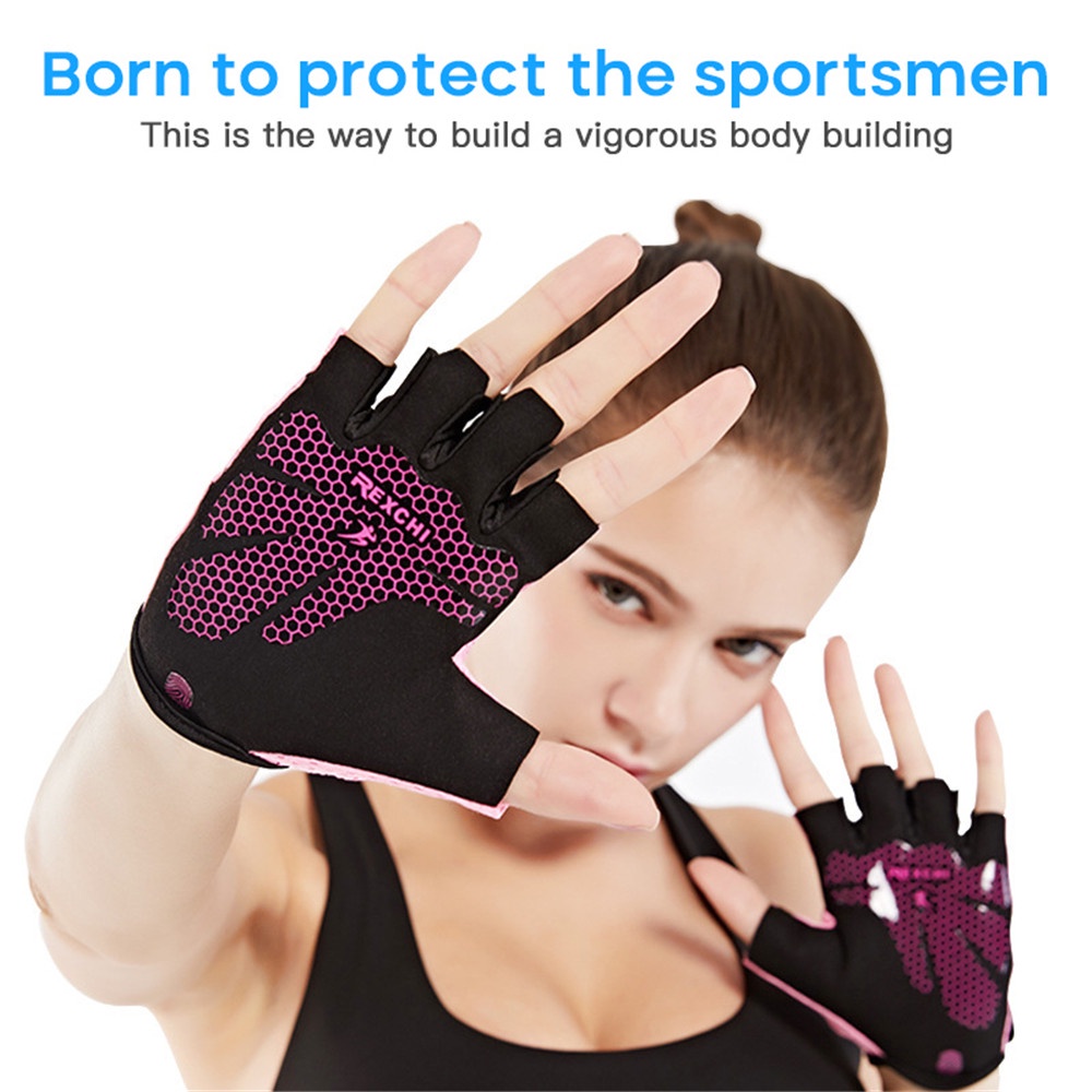 Globetrotter【COD & Hàng sẵn sàng】 Găng tay hở ngón thoáng khí chống trượt dùng tập luyện thể thao
