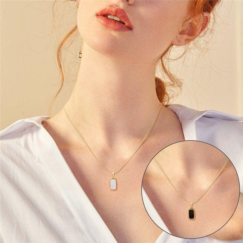 Vòng cổ Mặt Chữ Nhật / Vuông / Vuông Tinh Tế Thời Trang Dự Tiệc