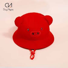 NÓN VÀNH CHO BÉ - MŨ VÀNH THÊU CON HEO CHO BÉ DỂ THƯƠNG