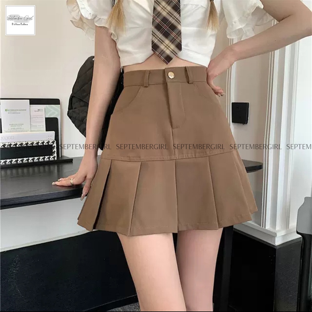 Chân Váy Kaki Loại 1 Dập Ly *FREESHIP* Thời Trang SEPTEMBERGIRL - WM SKIRT 001V1