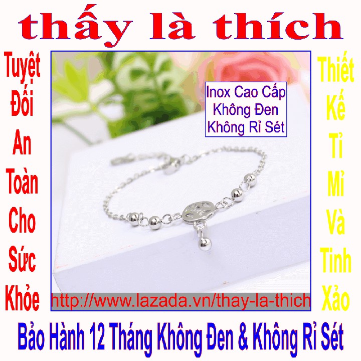 Lắc chân đồng tiền cho trẻ em đính đá Zircon phối bi - An toàn cho trẻ - Cam kết 1 đổi 1 nếu hoen, gỉ sét