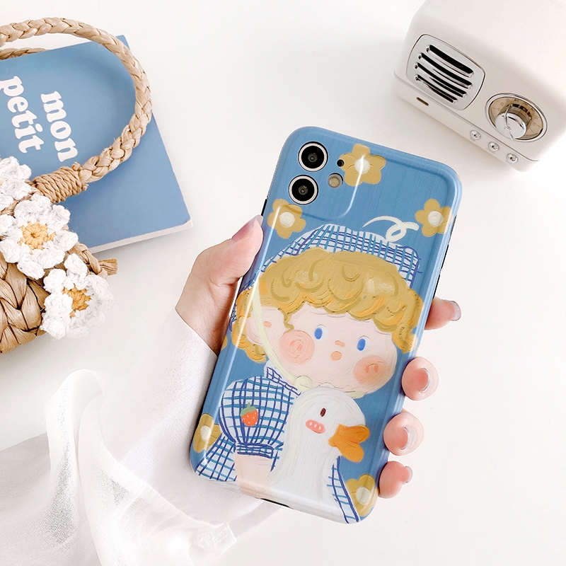 Ốp iphone - Ốp lưng imd new Cô gái và chú vịt 6/6s/6plus/6splus/7/8/7plus/8plus/x/xs/xsmax/11/11promax - Awifi Case V6-4 | BigBuy360 - bigbuy360.vn
