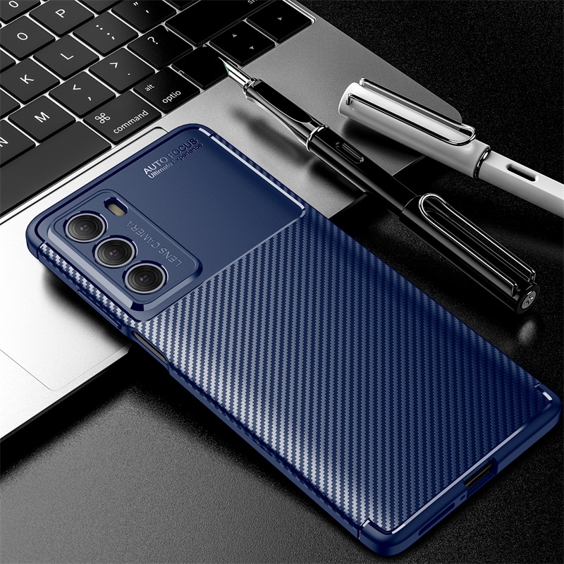 Ốp Điện Thoại TPU Mềm Sợi Carbon Chống Sốc Cho Motorola Moto Edge X30 S30 20 Lite 20 Fusion 20 Pro