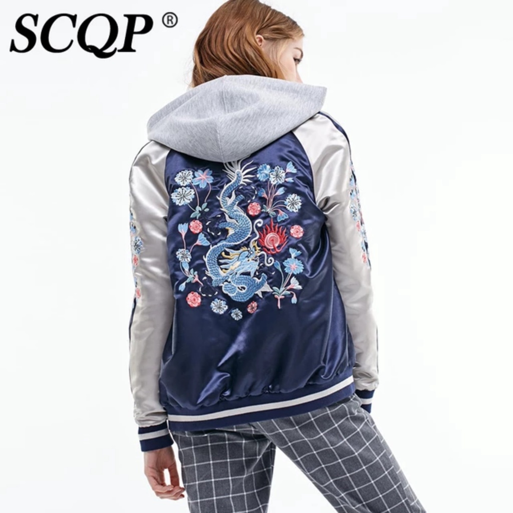 ÁO KHOÁC BOMBER THÊU,ÁO BOMBER THÊU Cực Đẹp (2 LỚP MẶC ĐƯỢC 2 MẶT) DÀNH CHO CẢ NAM LẪN NỮ