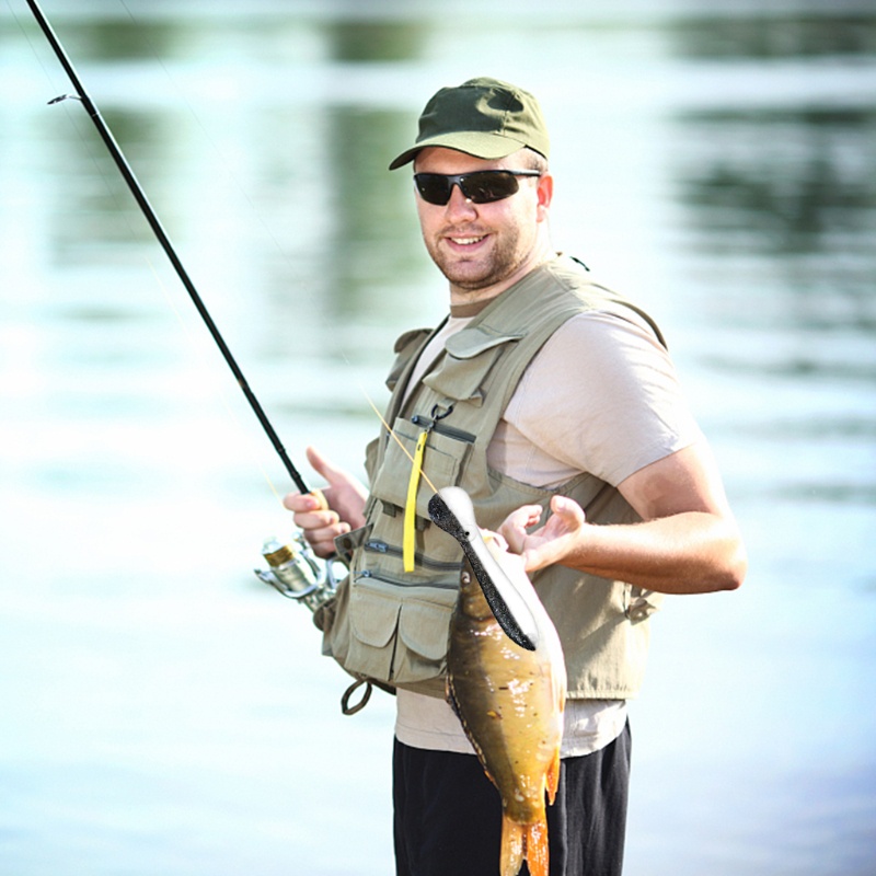 QQ Bộ Mồi Câu Cá Giả Bằng Silicon Mềm Kèm 16 Lưỡi Câu Chuyên Dụng