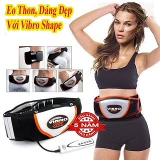 Máy Matxa Lưng, Đai Quấn Bụng, Đai Massage Nóng Và Rung giảm mỡ bụng, Đai massage Vibro Shape Tặng thước dây