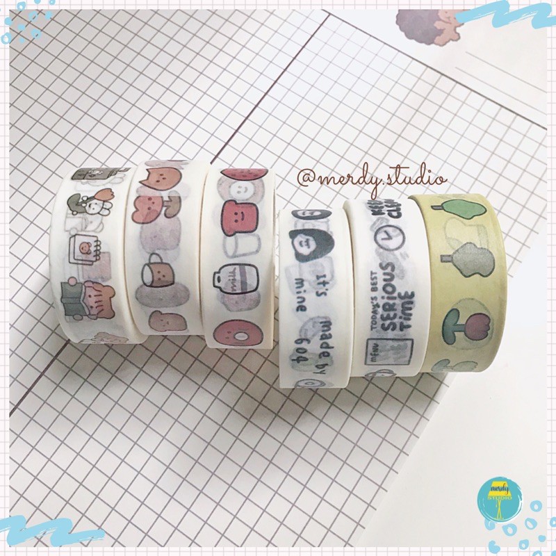 Washi Tape - Băng dính trang trí phong cách Hàn Quốc độc đáo, dễ thương