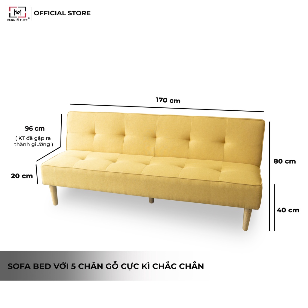 Ghế sofa giường thông minh phòng khách thương hiệu MW FURNITURE - Nội thất căn hộ