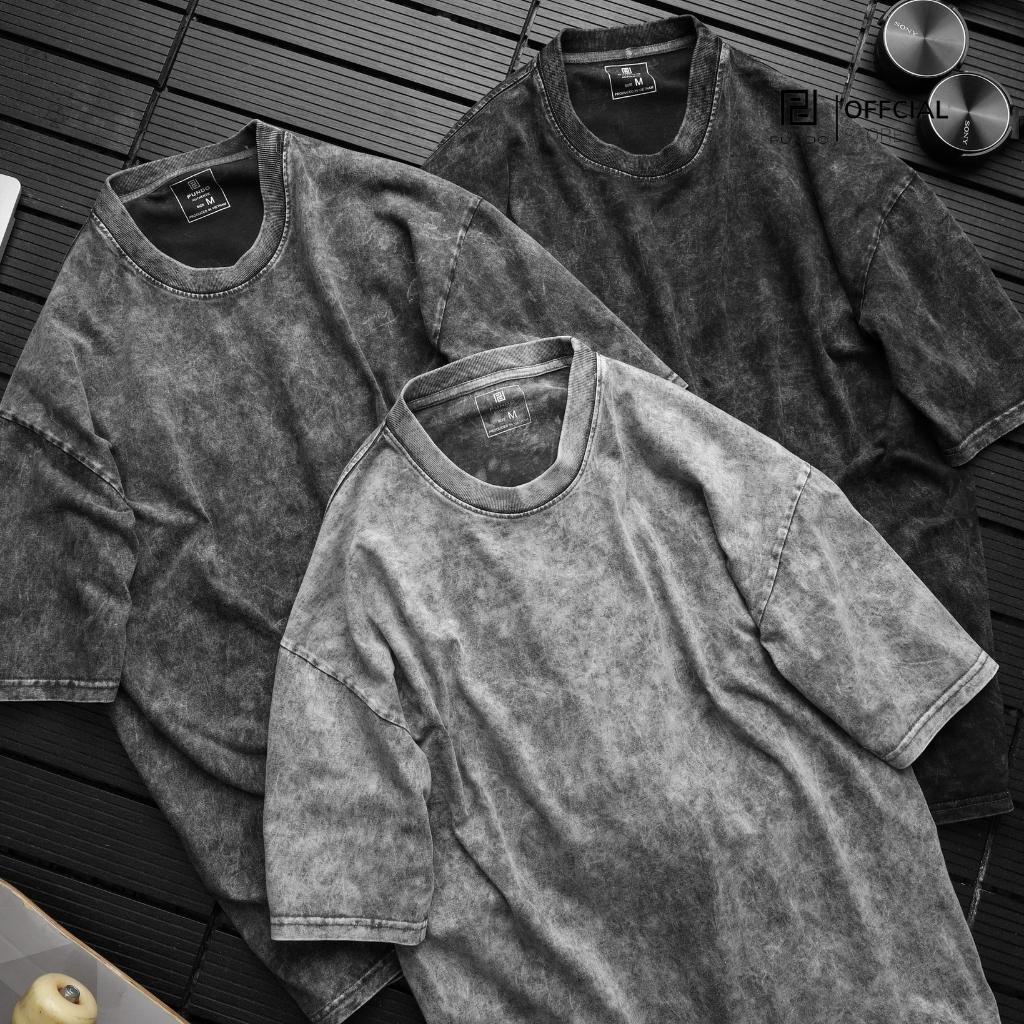 Áo thun PUNDO unisex trơn tay lỡ áo phông ullzang size đến 95kg ATPD69