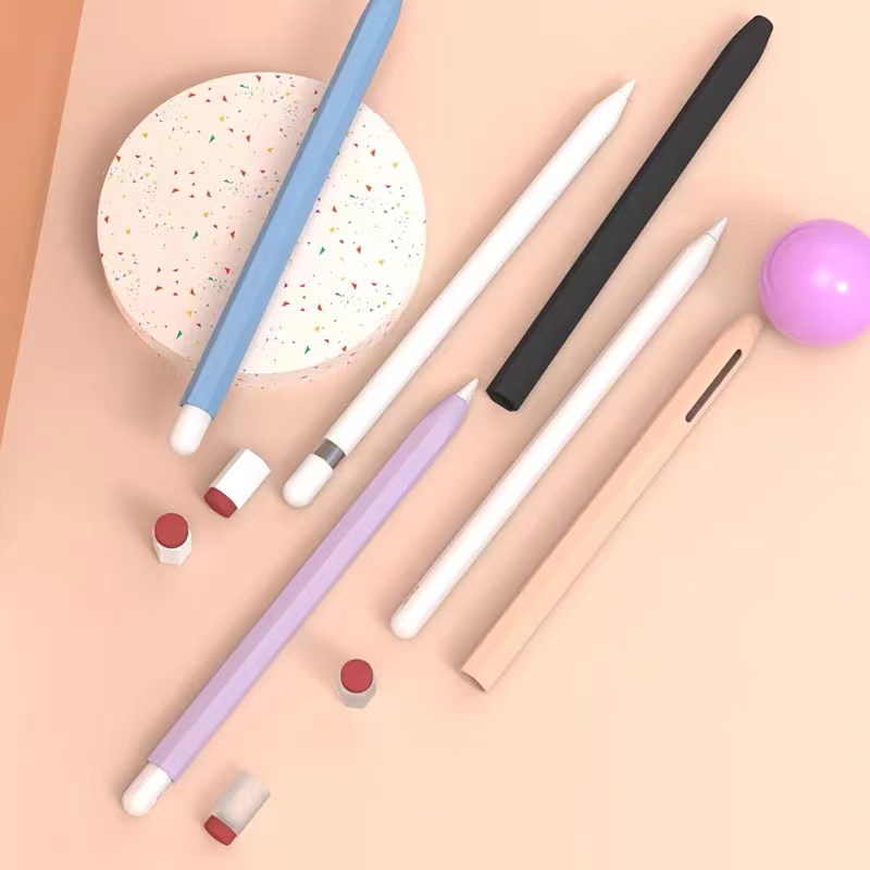 Hộp bút chì cho Apple Pencil 1 thế hệ 2nd Tablet Touch Stylus Pen Bag Bảo vệ chống trượt Silicone Sleeve Cover