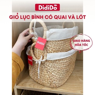 Giỏ lục bình có quai và lót