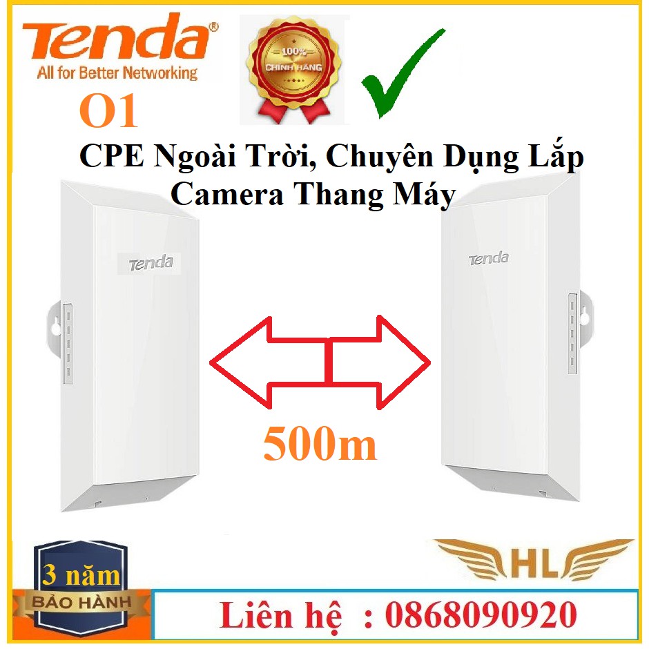 Thiết Bị Outdoor 500m Wifi Lắm Camera Cho Thang Máy tenda O1 -Hàng Chính Hãng