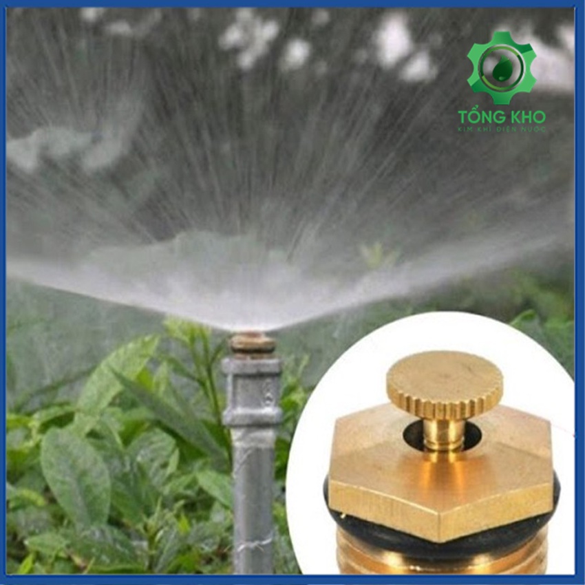 Béc phun sương bằng đồng nguyên chất hình cánh quạt ( ren ngoài 21mm) bán kính tưới 6-8 mét - Tổng kho kim khí điện nước