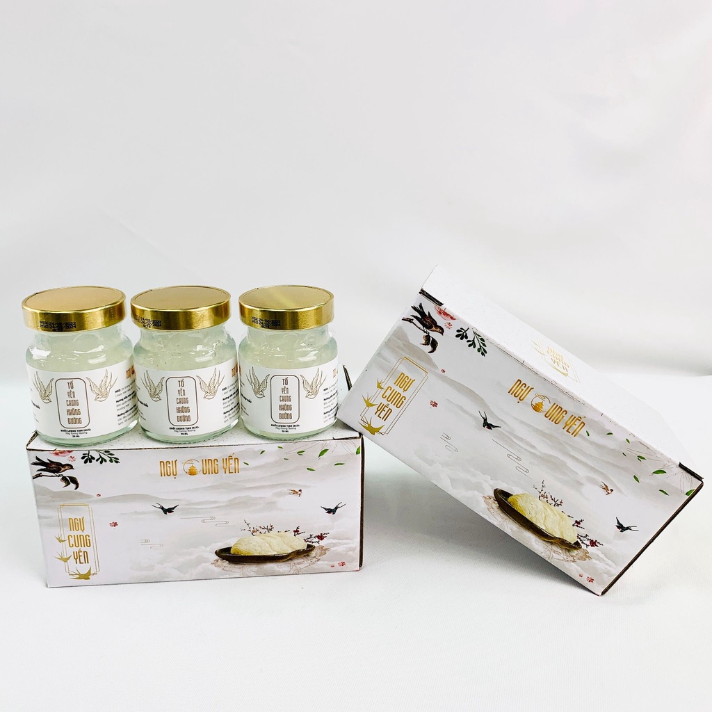 Yến Sào Ngự Cung Yến -  Set 6 hũ Tổ Yến Sào Chưng Sẵn nguyên chất không đường 70ml