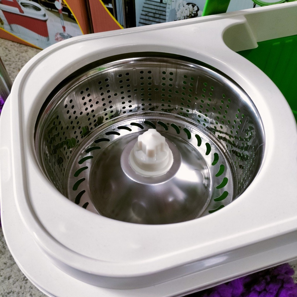 Cây Lau Nhà Bộ Lau Nhà Thông Minh Tự Vắt 360 Độ Cao Cấp , Mâm Xoay Cây Lau Nhà Inox Tặng Bông Lau Thay Thế