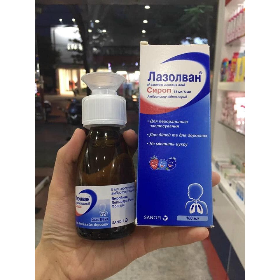 Siro long đờm giảm ho Lazolvan của Nga