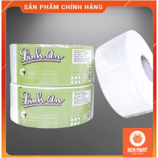 (Bán lỗ xin 5⭐) Giấy vệ sinh Tissue Linh An công nghiệp cuộn to 💥FREESHIP💥 cuộn lô 3 lớp 700g, mềm mịn xịn