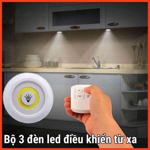 Bộ Đèn led 3 bóng điều khiển từ xa công nghệ Nhật