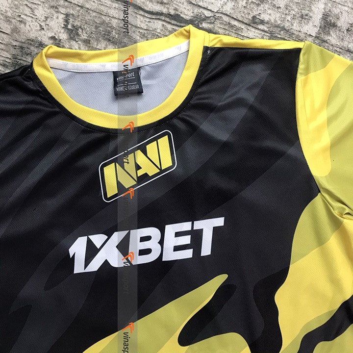Áo game thi đấu Esports thun ngắn tay nam - Mẫu NAVI 2020 màu vàng, dáng suông, vải thun mè | BigBuy360 - bigbuy360.vn