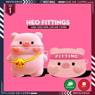 Vỏ Bao Đựng Bảo Vệ Hộp Sạc Tai Nghe, Case Airpods 2/1/3/Inpos i12/Mini Pro 4/TWS - Heo Fittings