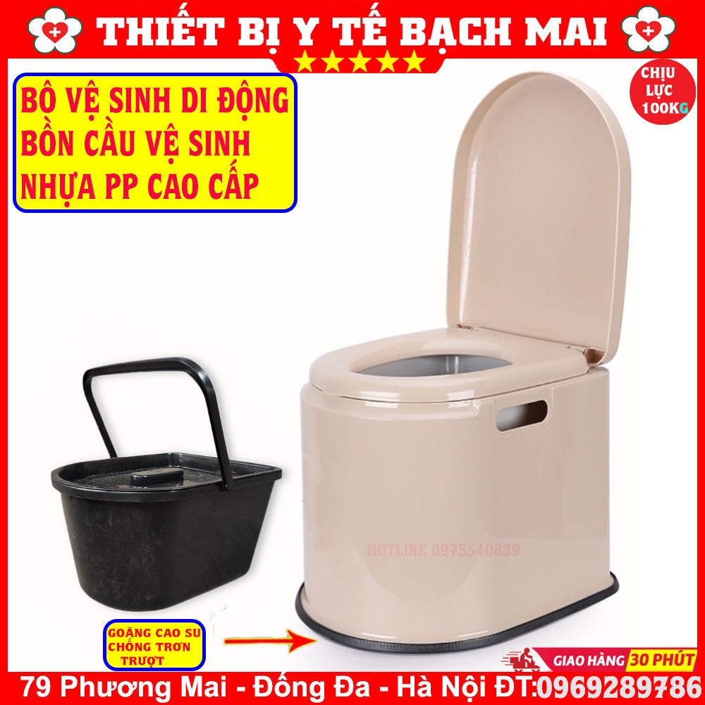 [TBYT BẠCH MAI] Bô Vệ Sinh Cho Người Già, Toilet Di Động Nhựa Cao Cấp