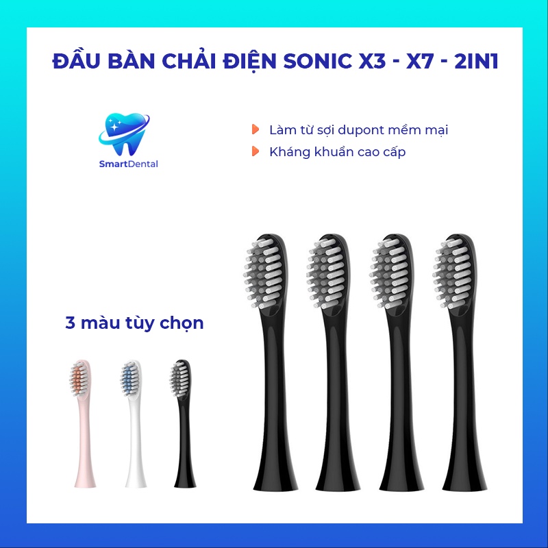 Bàn chải điện - đầu bàn chải điện sonic x3, x7, 2in1