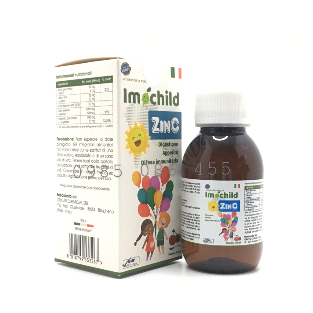 Siro Imochild ZinC - Bổ sung kẽm, lysine giúp bé cải thiện tiêu hóa, giúp ăn ngon miệng, tăng cường sức đề kháng.