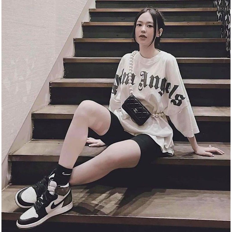 Quần legging đùi cuộn tím siêu Hot M04