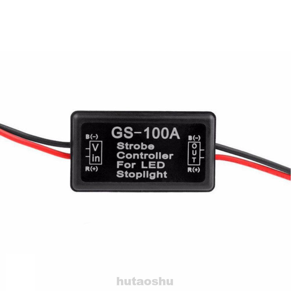 GS-100A Safety Car Accessories Tail LED Brake Light 12-24V Practical Short Circuit Protection Flash Strobe Controller