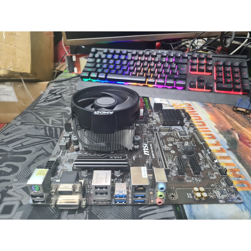 Combo main msi b450 4khe ram + ryzen 5 3500/ ryzen 5 2600X bảo hành hãng 2023
