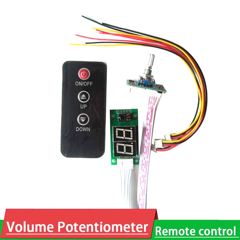 Chiết Áp Kỹ Thuật Số Đôi Điều Khiển Từ Xa Có Màn Hình led Hiển Thị Hồng Ngoại + Điều Khiển Từ Xa Cho Bộ Khuếch Đại Âm Thanh