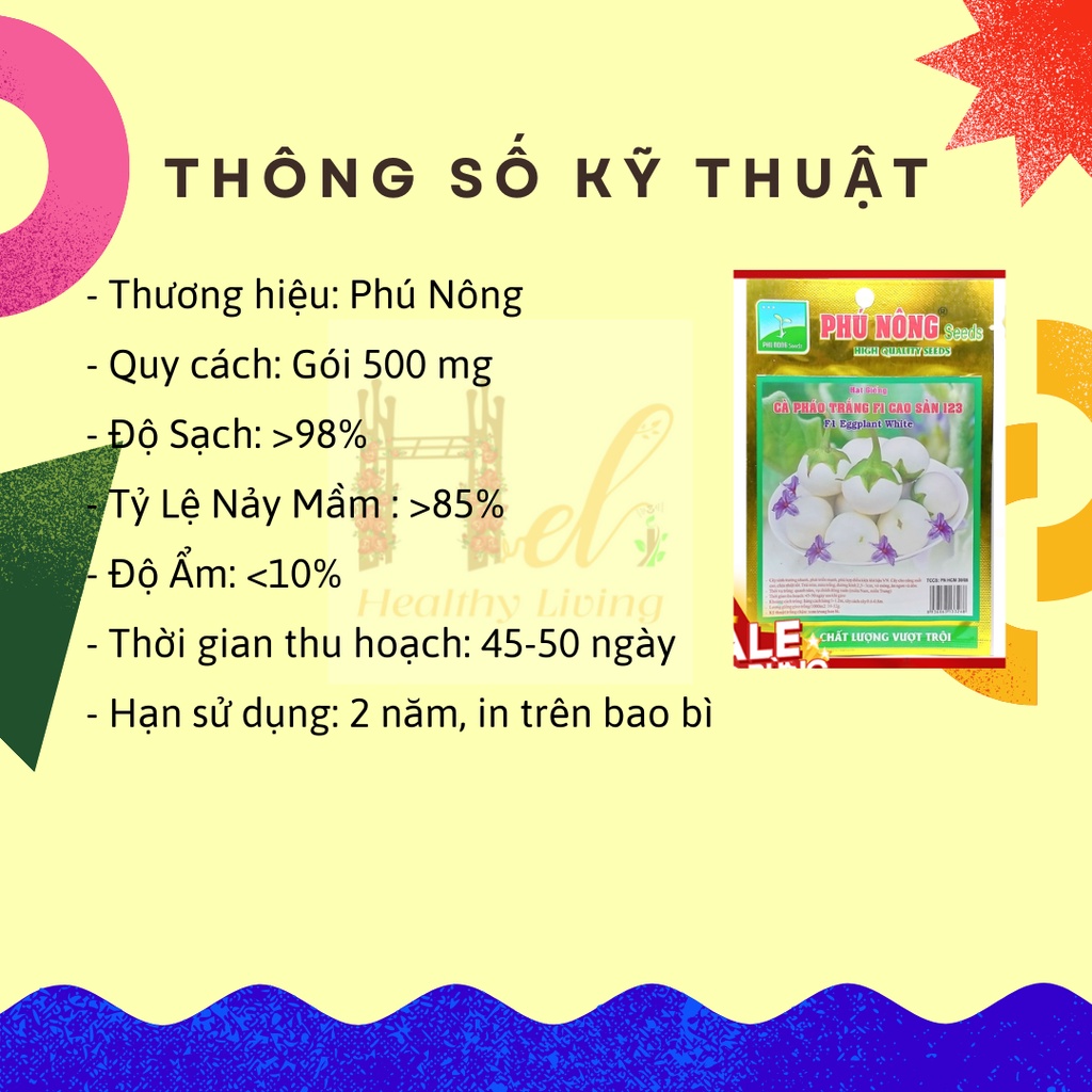 Hạt Giống Cà Pháo Trắng F1 Cao Sản - Trồng Hạt Giống Rau Củ Quả Bằng Đất Sạch, Xơ Dừa, Mùn Dừa Và Phân Bón Hữu Cơ