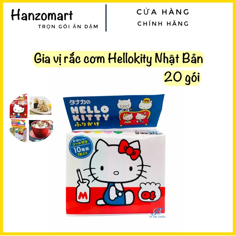 Gia vị rắc cơm Hello Kitty ( 20 gói 5 vị)