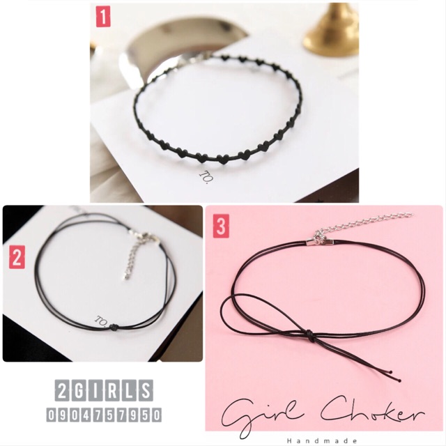 Chocker tim dây mảnh xinh xắn