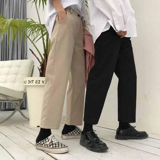 Quần ống rộng cúc Kaki K&A